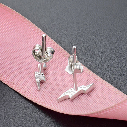925 Sterling Silver Classic Stud Earrings - Old Money Style Hypoallergenic Earrings with Silicone Backs