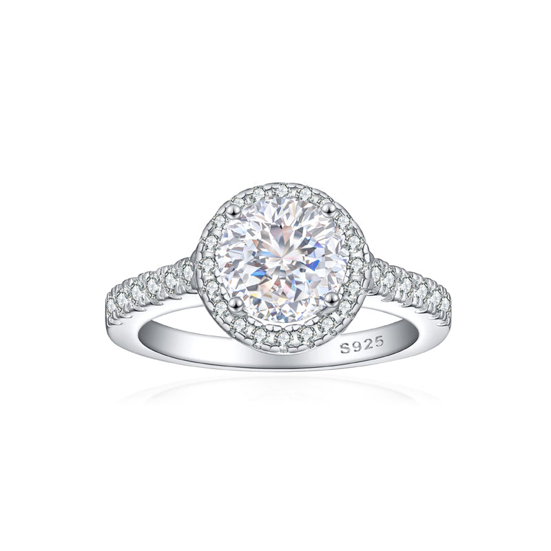 1.2ct Gemstone 925 Sterling Silver Ring – Floral Rose Ice-Cut Wedding Band for Women