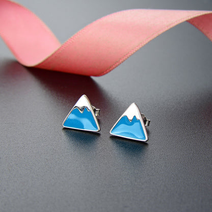 925 Sterling Silver Enamel Cactus Stud Earrings - Professional Botanical Earrings with Plastic Backs