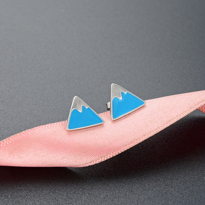 925 Sterling Silver Enamel Cactus Stud Earrings - Professional Botanical Earrings with Plastic Backs