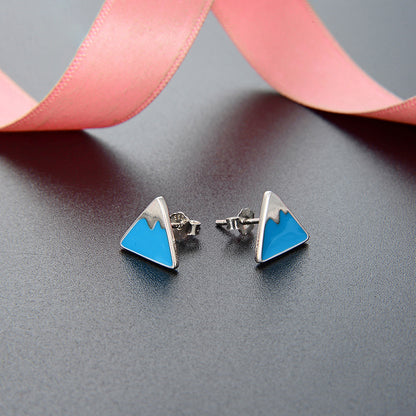 925 Sterling Silver Enamel Cactus Stud Earrings - Professional Botanical Earrings with Plastic Backs