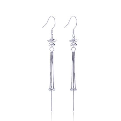 S925 Sterling Silver Eggplant Earrings - Korean Style Vegetable Dangle Earrings