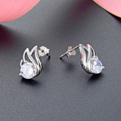 S925 Sterling Silver Plated Stud Earrings - Playful Cartoon Style Earrings with Plastic Backs