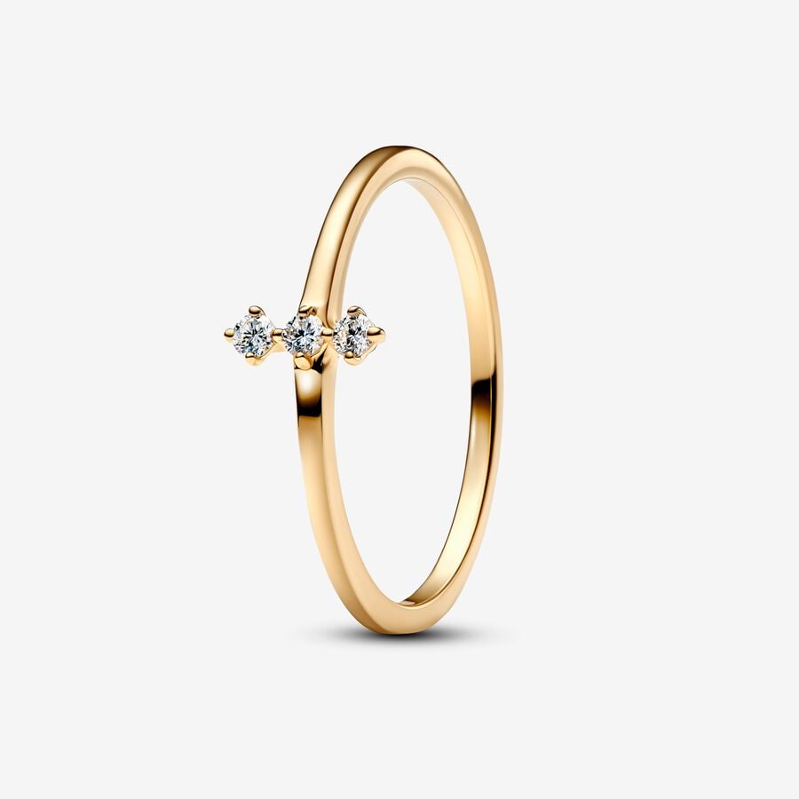 14K Gold Lab-Grown Diamond Trio Ring