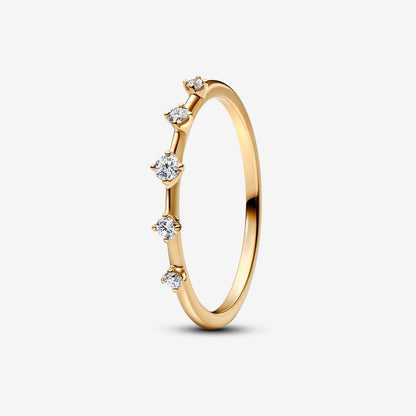 14K Gold Lab-Grown Diamond Station Ring