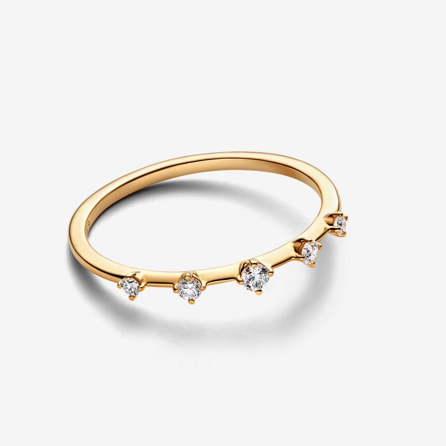 14K Gold Lab-Grown Diamond Station Ring