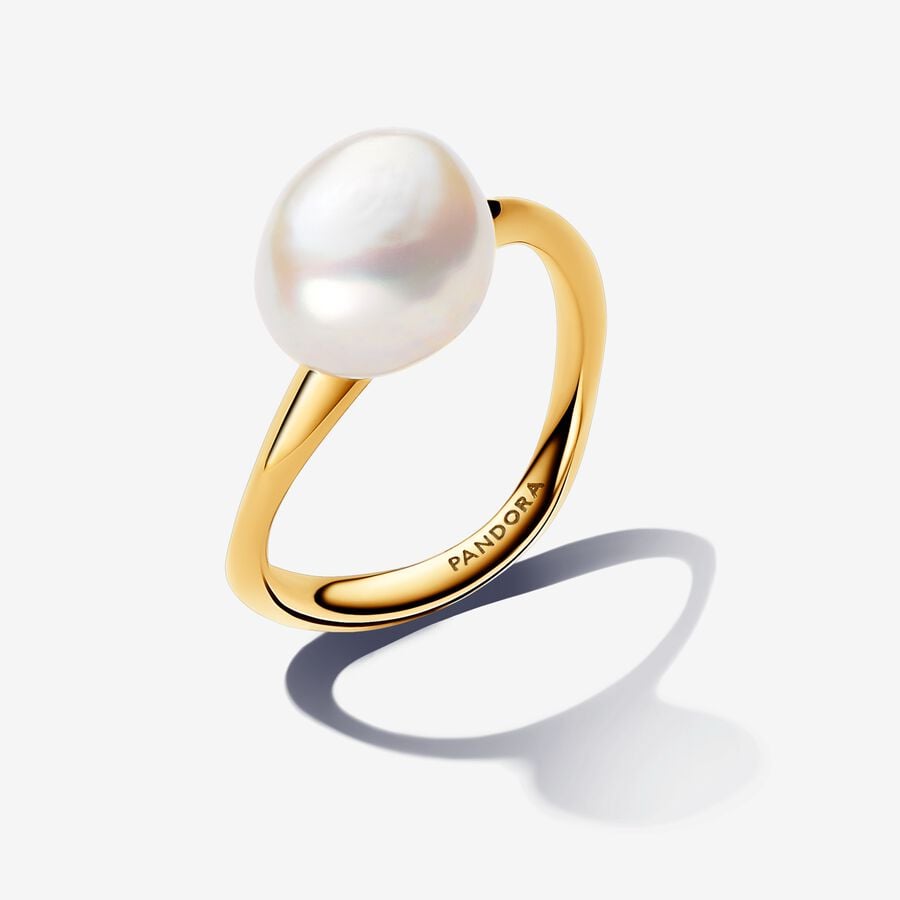 Baroque Pearl Gold Ring
