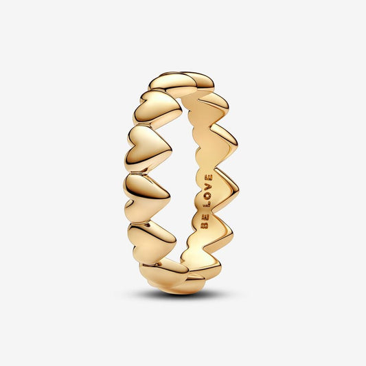 Gold Heart Band Ring