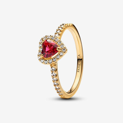 Timeless Elevated Red Heart Ring