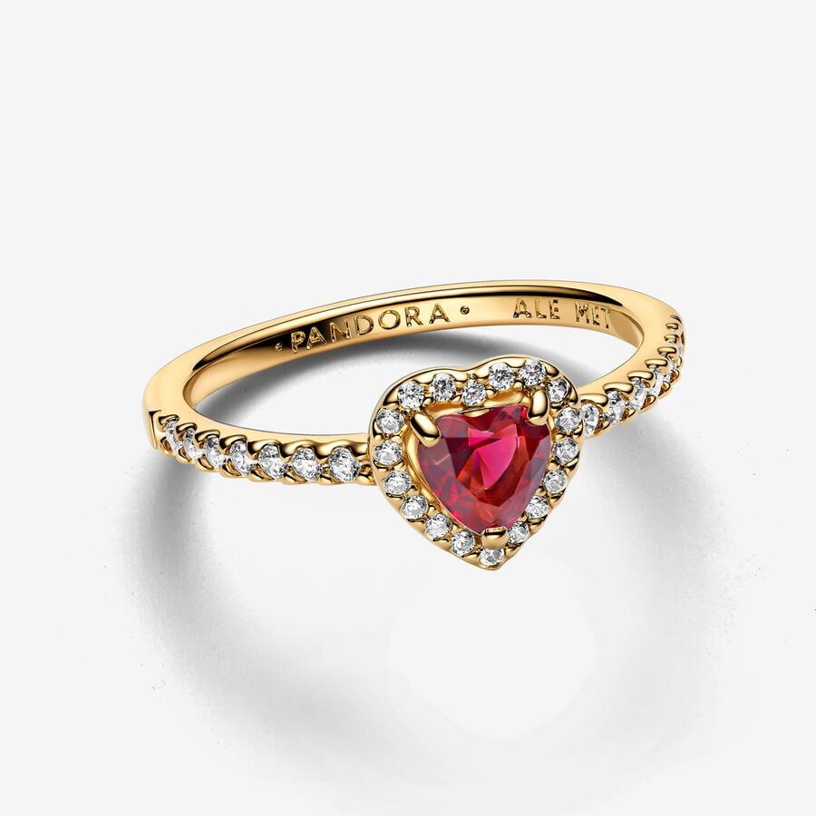 Timeless Elevated Red Heart Ring
