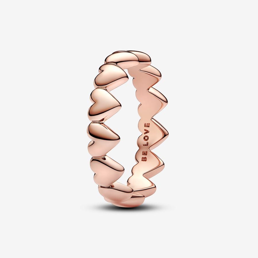 Rose Gold Heart Band Ring