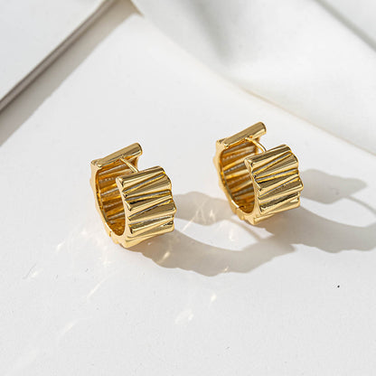 18K Gold Plated Geometric Irregular Hoop Earrings for Women - Sweet Edgy Style Statement Earrings