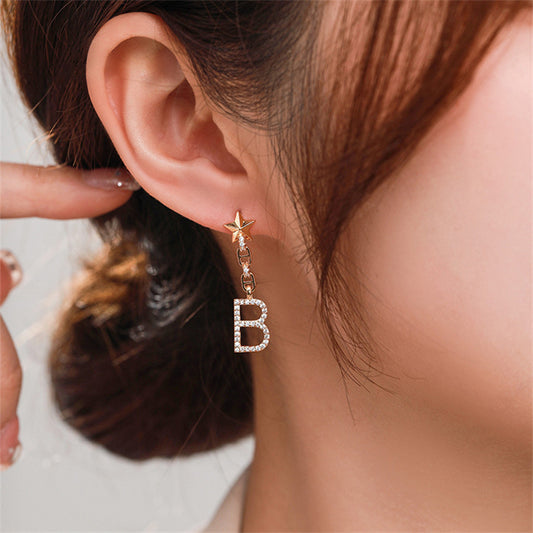 18K Gold Plated Initial/Number Earrings - Minimalist Personalized Jewelry