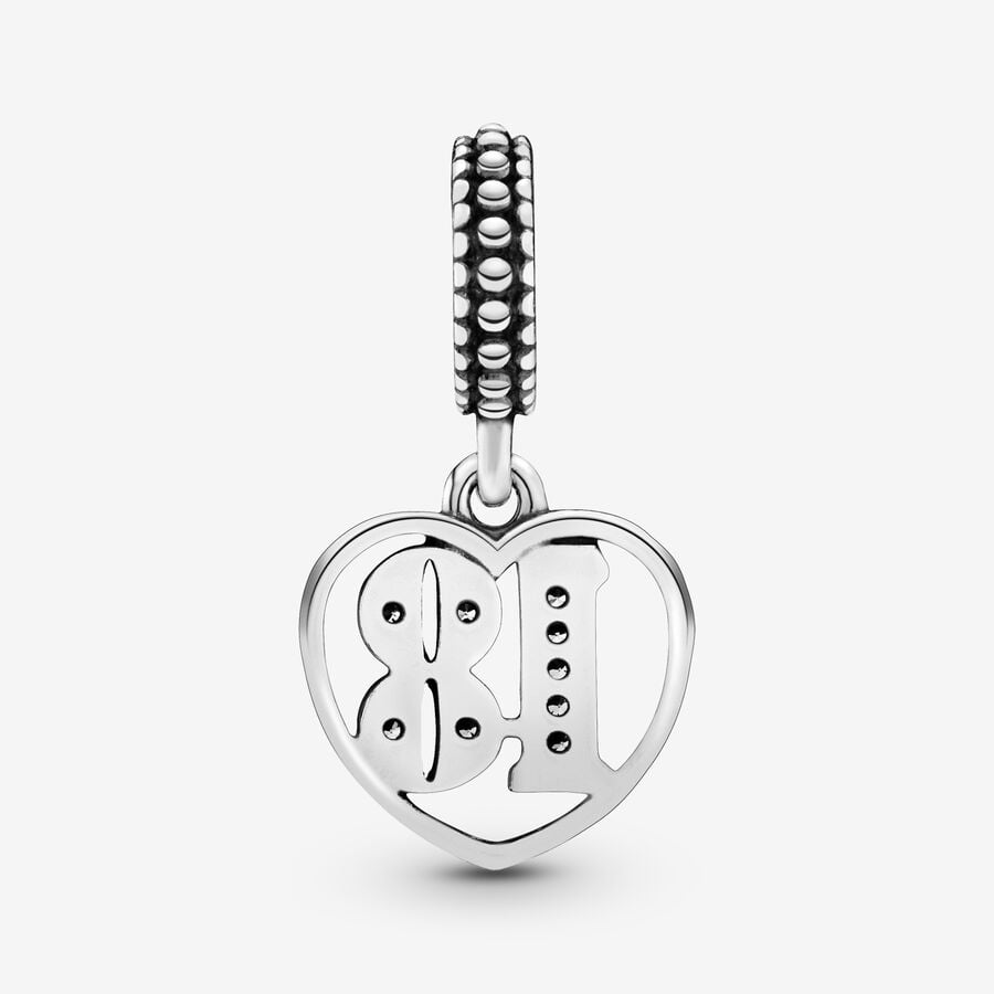 18th Celebration Dangle Charm