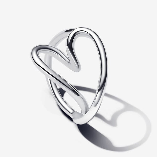 Nature Inspired Openwork Heart Ring