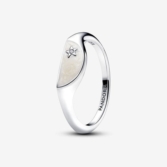 Sterling Silver Enamel Signet Ring