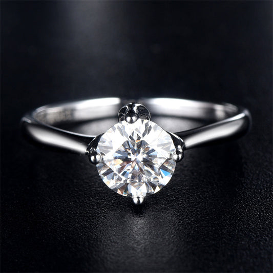 925 Sterling Silver 1CT D Color Moissanite Engagement Ring for Women-Animal, Floral & Vintage Designs, Size 5-7, Wedding Gift, Customizable