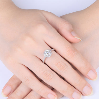 1 Carat D Color Moissanite Eternity Band - 925 Sterling Silver Full Circle Wedding Ring