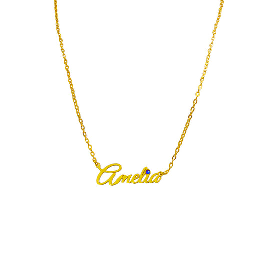 Gold Necklace with Letter Pendant