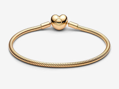 Heart Clasp Snake Chain Bracelet