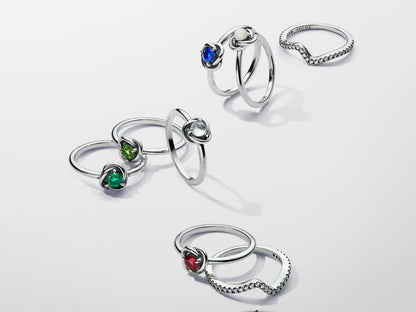 July True Red Eternity Circle Ring