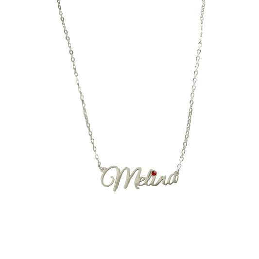 Stylish Silver Necklace with Letter Pendant
