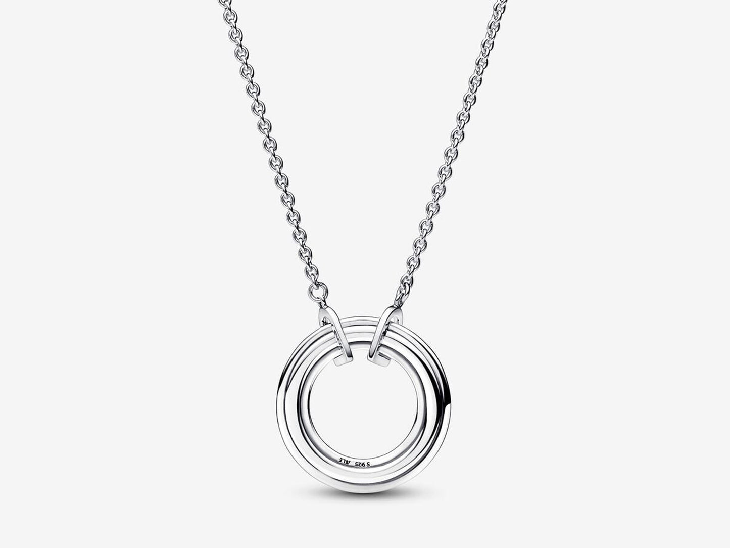 Two tone Logo & Pavé Necklace