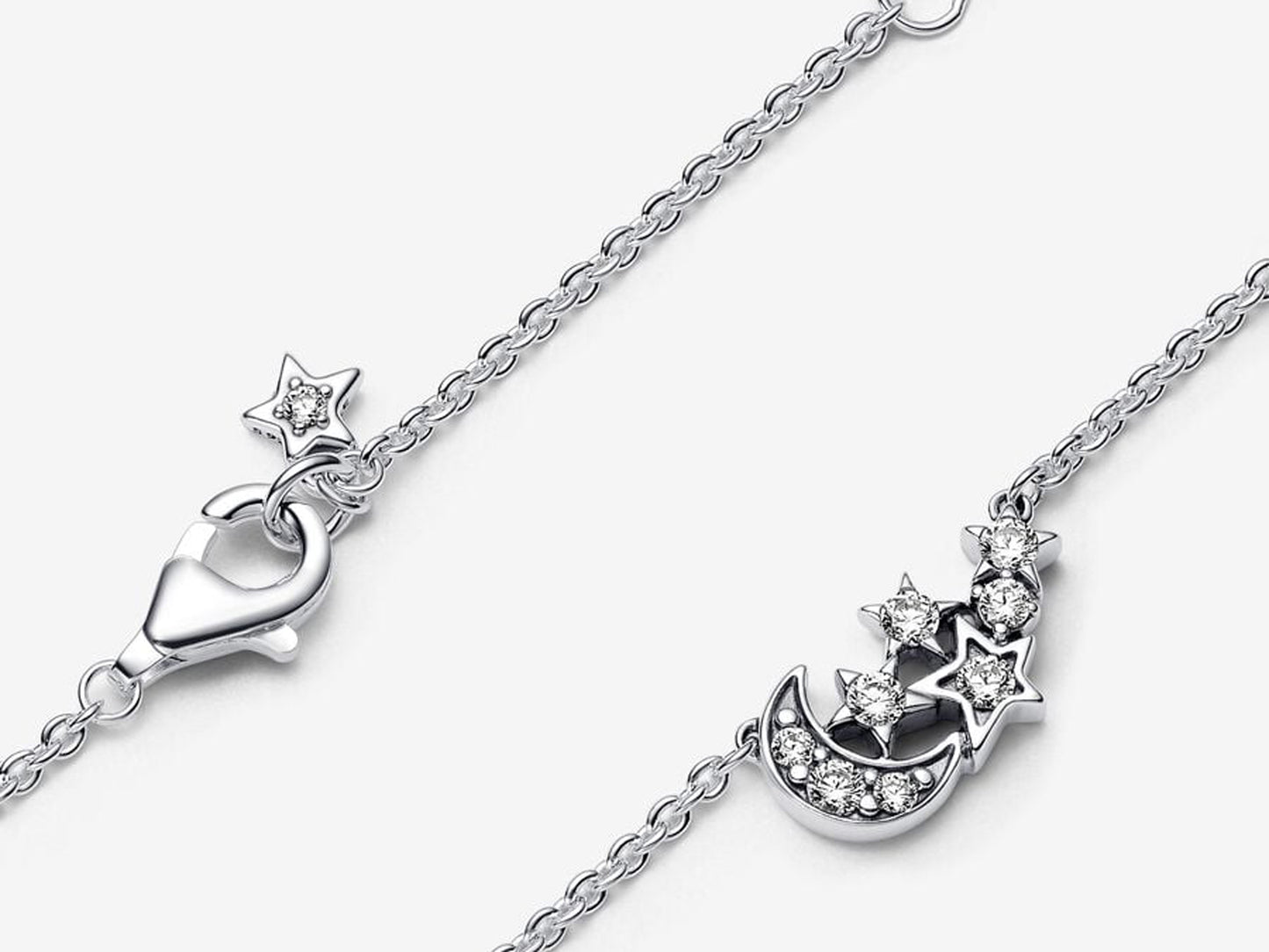 Sparkling Moon & Star Collier Necklace