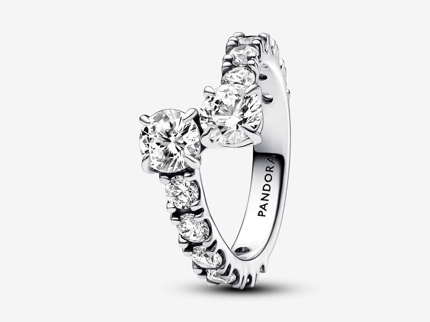 Sparkling Overlapping Band Ring