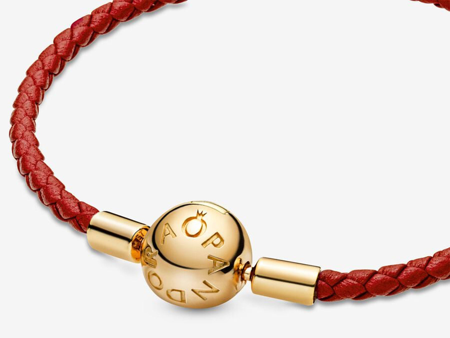 Red Woven Leather Bracelet