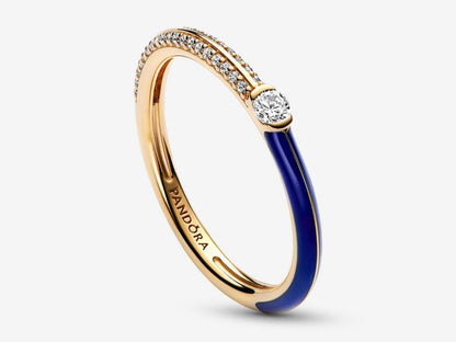Pavé & Blue Dual Ring