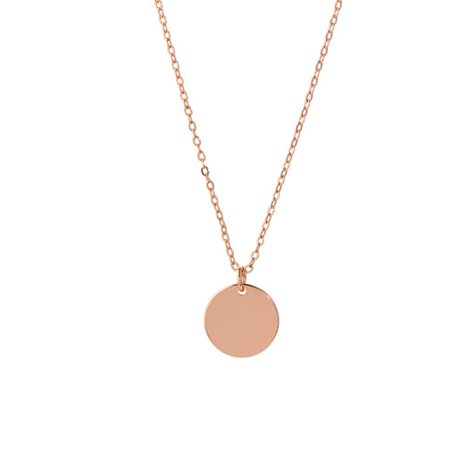 Fashionable Copper Alloy Necklace with Round Geometric Pendant