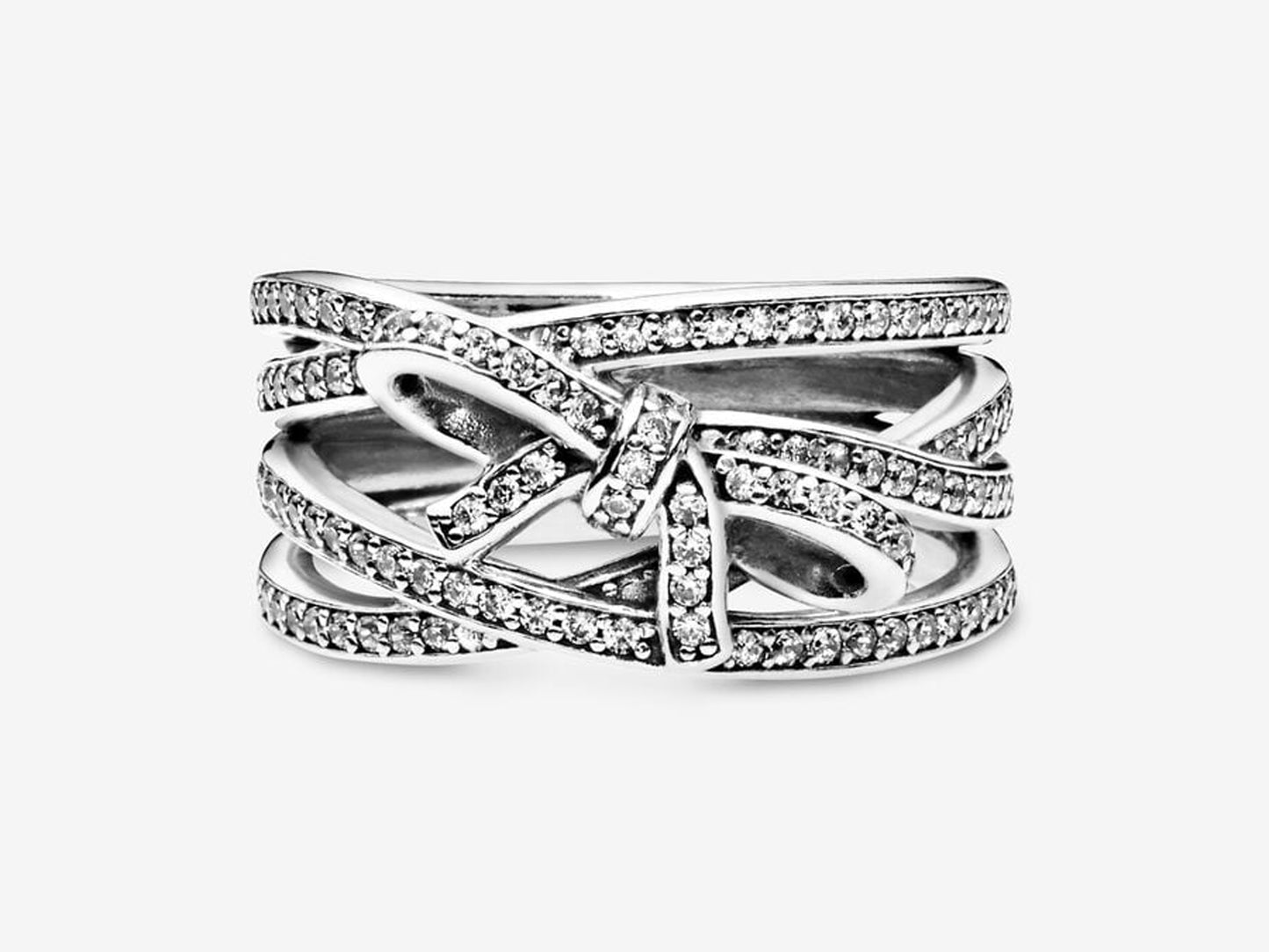 Sparkling Ribbon and Bow Ring