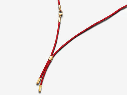 Red Recycled Polyester Cord Necklace