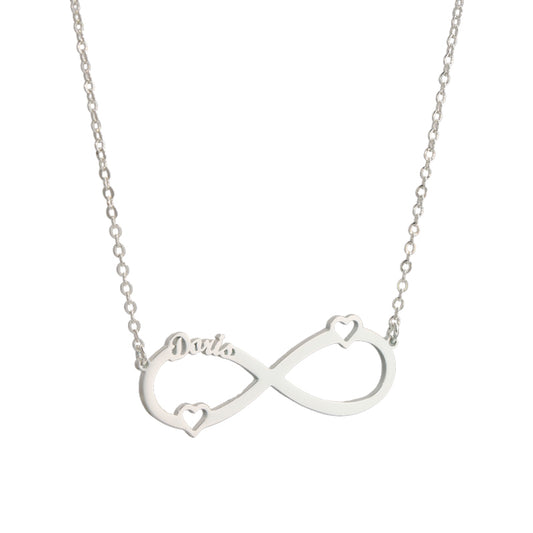 Unique Silver O-Link Pendant with Letters