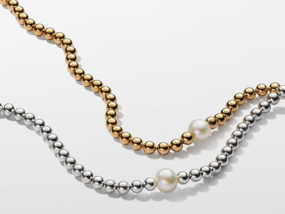Treated Freshwater Cultured Pearl & Beads Collier Necklace