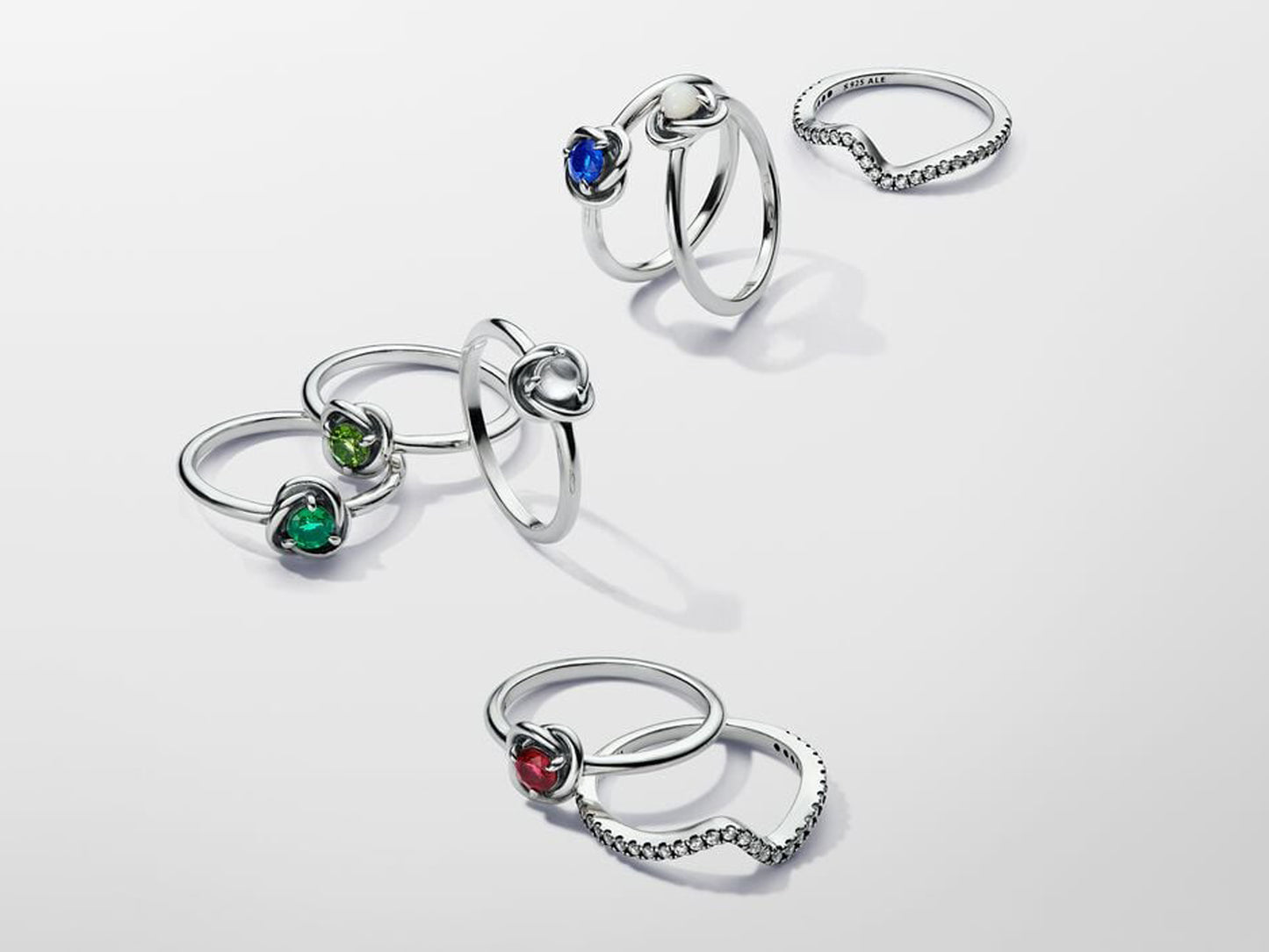 April Clear Eternity Circle Ring