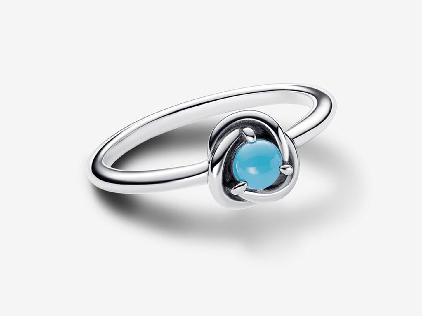 December Turquoise Blue Eternity Circle Ring