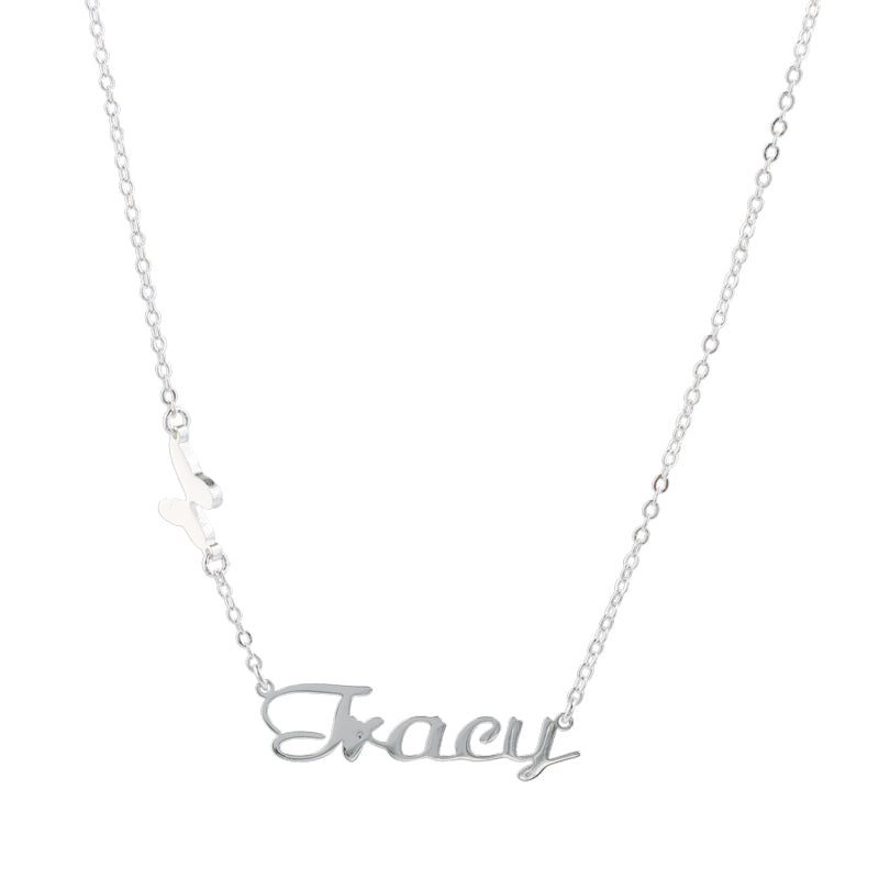 Silver Stainless Steel O-Chain Necklace with Butterfly Pendant