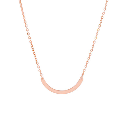 Unique Pendant Rose Gold O-Shaped Necklace