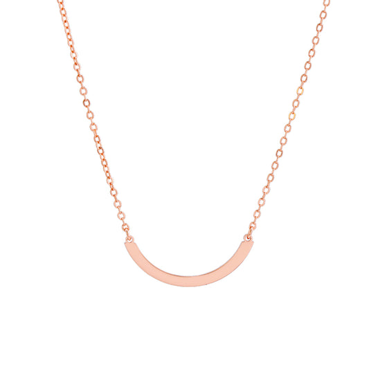 Unique Pendant Rose Gold O-Shaped Necklace