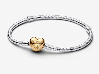 Heart Clasp Snake Chain Bracelet