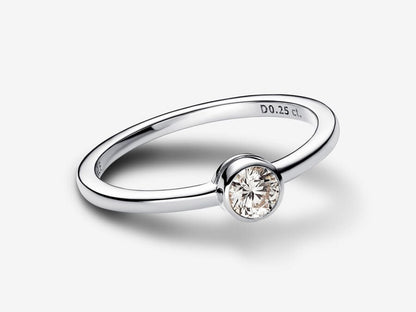 Lab-grown Diamond Bezel Ring 0.15 carat tw Sterling Silver