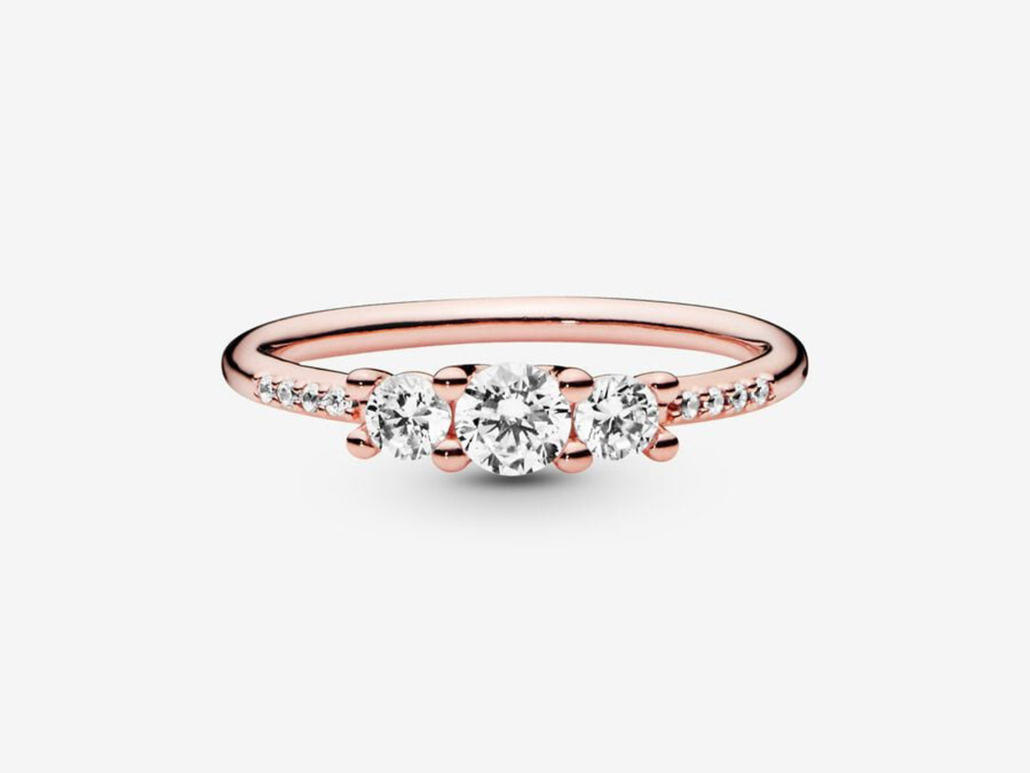 Clear Three-Stone Ring