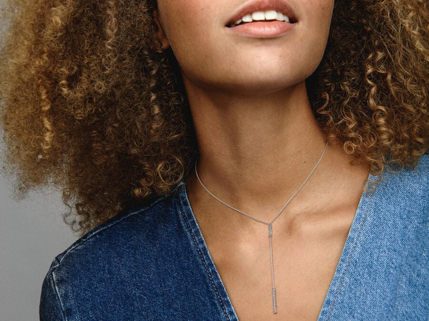 Pavé Prism Drop Necklace