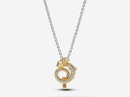 Two-tone Chinese Year of the Dragon Collier Necklace