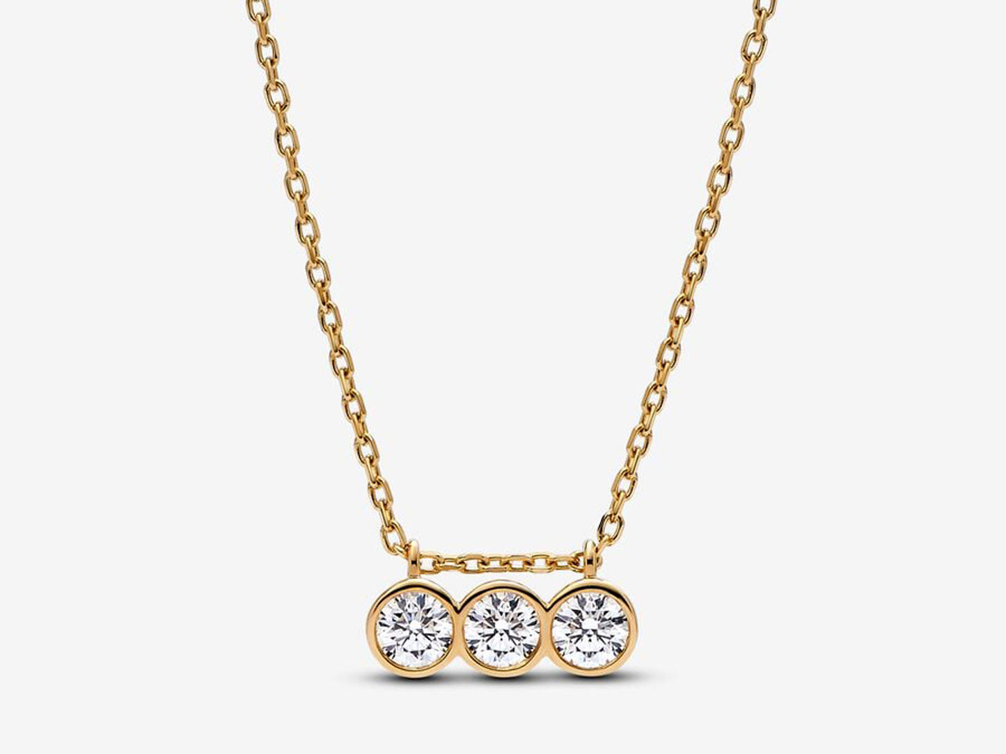 Lab-grown Diamond Triple Bezel Pendant Necklace 0.45 carat tw 14k Gold