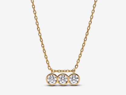Lab-grown Diamond Triple Bezel Pendant Necklace 0.45 carat tw 14k Gold