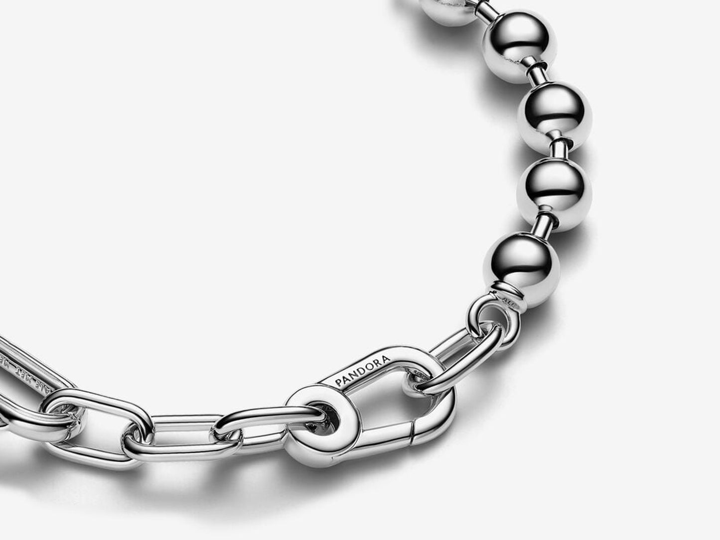 Metal Bead & Link Chain Bracelet