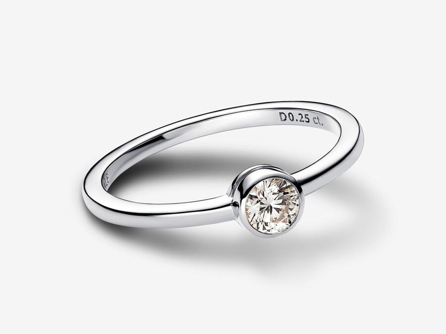 Lab-grown Diamond Bezel Ring 0.25 carat tw Sterling Silver